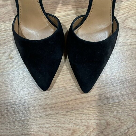 J.Crew Factory Women’s Black Suede D’Orsay Pumps - Size 8 - Picture 6 of 13